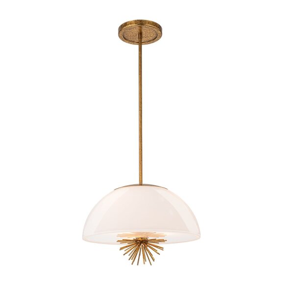 Suspension verre métal D : 45,7 cm rond 3x E14 réglable