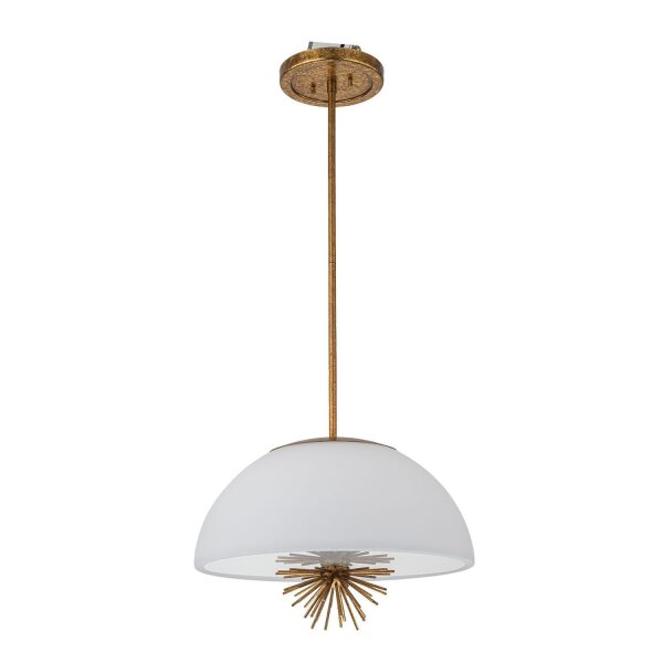 Suspension verre métal D : 45,7 cm rond 3x E14 réglable
