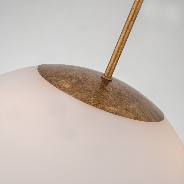 Suspension verre métal D : 45,7 cm rond 3x E14 réglable