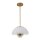 Suspension verre métal D : 45,7 cm rond 3x E14 réglable
