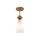 Suspension verre métal Ø 18,4 cm E27 or antique blanc