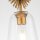 Lampe à suspendre verre métal L : 18,4 cm E14 réglable or antique
