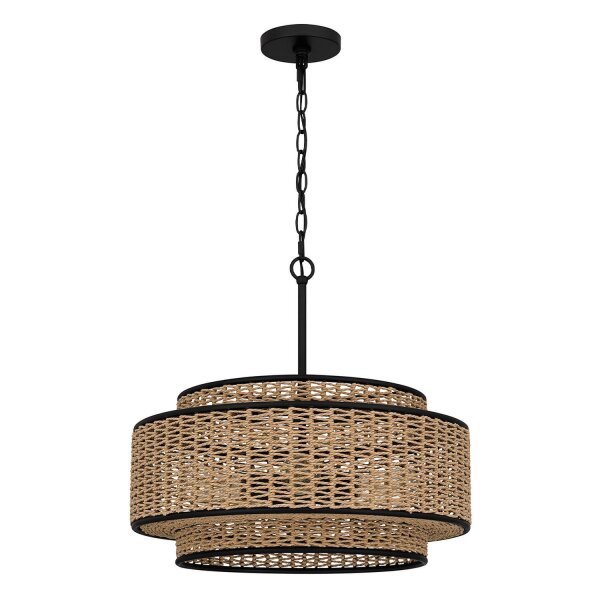 Suspension corde métal D : 50,8 cm H : max. 233,3 cm Boho