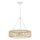 Suspension verre corde métal E27 D : 50,4 cm rond 4x E27