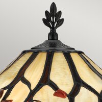 Tischlampe Metall Glas 62,9 cm Tiffany Stil 2x E27...