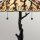 Lampe de table métal verre 62,9 cm style Tiffany 2x E27 artisanale