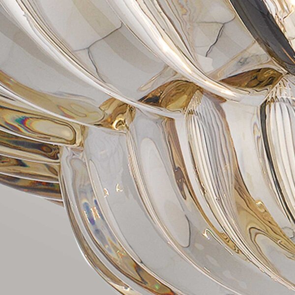 Plafonnier en verre fumé rond Ø 39,5 cm 4x E14