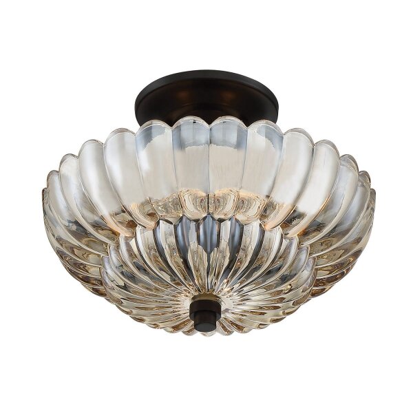 Deckenlampe Rauchglas D: 29,7 cm E14 3-flammig