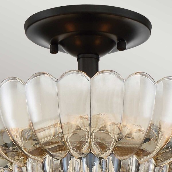 Deckenlampe Rauchglas D: 29,7 cm E14 3-flammig
