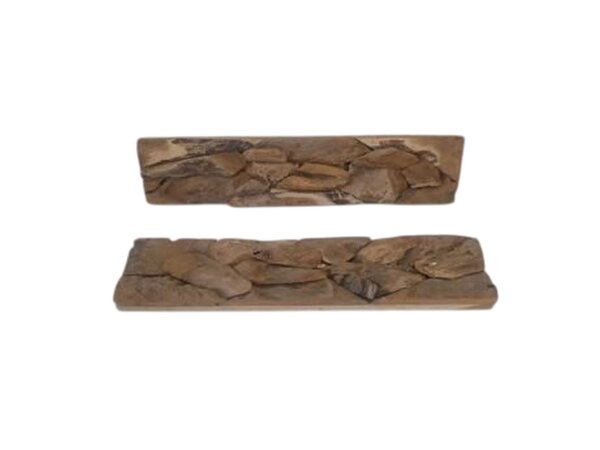 Décoration murale en bois de teck L : 60 cm Travail manuel unique