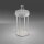 Lampe de table LED rechargeable aluminium dimmable IP44 28,4 cm blanc