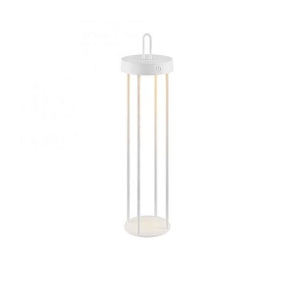 Lampe de table LED rechargeable métal dimmable IP44 2700 K blanc