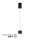 Suspension LED métal blanc chaud 3000 K 800 lm noir