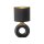 Lampe de table céramique tissu 30 cm E27 noir or Moderne