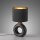 Lampe de table céramique tissu 30 cm E27 noir or Moderne