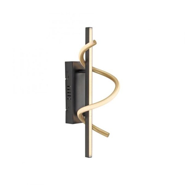 Applique LED métal dimmable 3000 K noir laiton