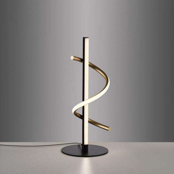 Lampe de table LED métal 3000 K 2100 lm noir laiton