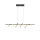 Suspension LED dimmable 121 cm 3000 K noir laiton