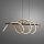 Suspension LED dimmable 121 cm 3000 K noir laiton
