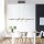 Suspension LED dimmable 121 cm 3000 K noir laiton