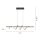 Suspension LED dimmable 121 cm 3000 K noir laiton