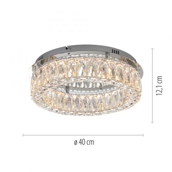 Dimmbare LED Deckenlampe in Chrom Acrylglas Ø40 cm 22 W
