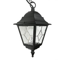 Lampe à suspendre noire IP43 Rustique Verre...