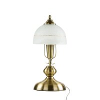 Lampe de table verre métal 35 cm en bronze blanc...