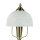 Lampe de table verre métal 35 cm en bronze blanc Art Nouveau