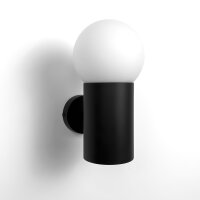 Wandlampe Schwarz Weiß H: 23,5 cm Messing Aluminium...