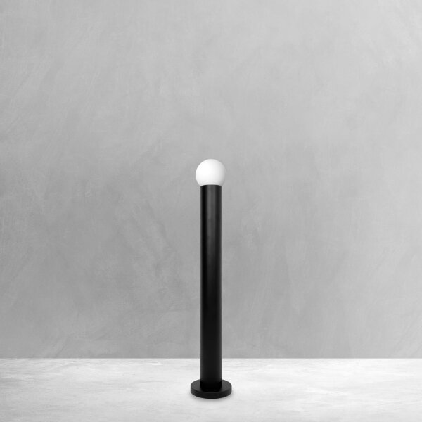 Stehlampe innen E14 101 cm Schwarz Weiß Messing Alu Glas