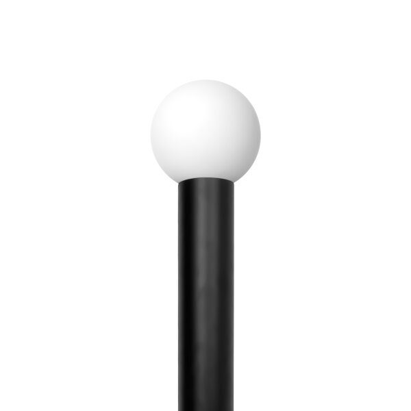 Stehlampe E14 124 cm Schwarz Weiß Messing Glas Aluminium