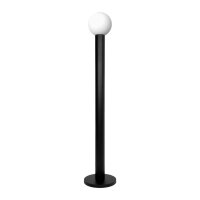 Stehleuchte innen 148 cm Schwarz Wei&szlig; Messing Glas Alu E27