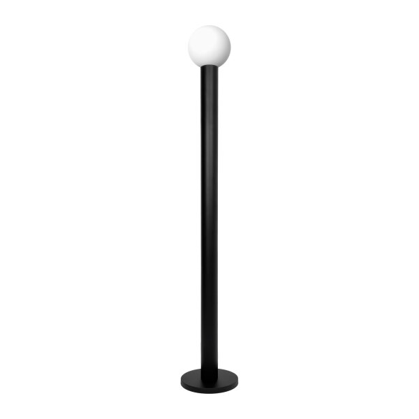 Stehlampe Wohnzimmer 173 cm Schwarz Weiß E27 Messing Glas Alu