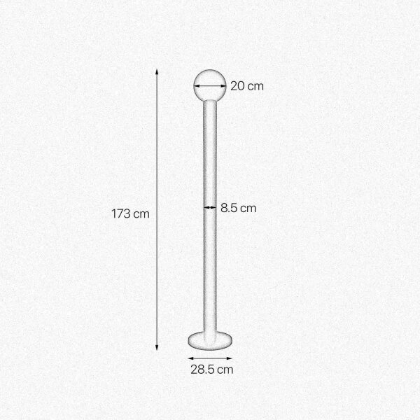 Stehlampe Wohnzimmer 173 cm Schwarz Weiß E27 Messing Glas Alu