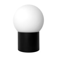 Tischlampe Kugelschirm Schwarz Wei&szlig; H: 18 cm Modern