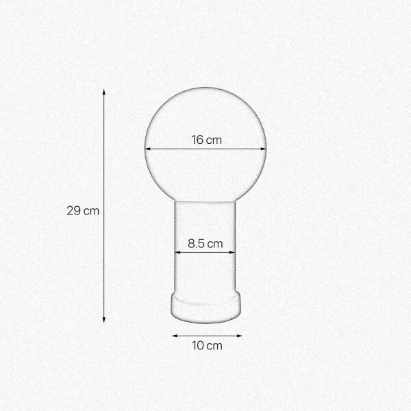 Tischlampe Schwarz Weiß H: 29 cm Messing Alu Glas E14