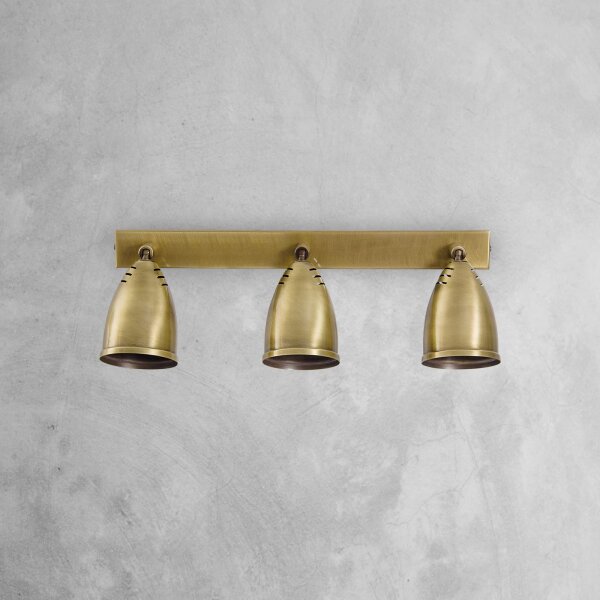 Wandleuchte Messing B: 40 cm schwenkbar in Bronze 3x E27