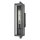 Außenleuchte Wand Schwarz H: 50,5 cm IP44 E27 Edelstahl Glas