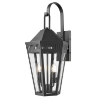 Wandlampe außen Schwarz 58,5 cm hoch IP23 2x E14...