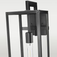 Wandlampe außen Haus Edelstahl Glas E27 H: 63,5 cm...