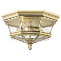 Deckenlampe au&szlig;en Vintage B: 36 cm IP44 in Gold 3x E14