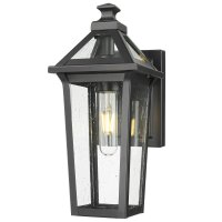 Außenleuchte Wand Edelstahl Glas Schwarz E27 Rustikal