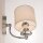 Wandlampe innen klein H: 25cm Chrom Weiß Wand E14 Metall Stoff
