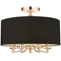 Deckenlampe rund &Oslash; 50 cm in Schwarz Gold 5x E14...