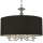 Hängelampe Stoff Metall rund Ø 50 cm 5x E14 Schwarz Chrom