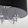 Hängelampe Stoff Metall rund Ø 50 cm 5x E14 Schwarz Chrom