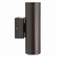 Wandleuchte au&szlig;en Echt-Messing Up Down H: 21 cm IP64