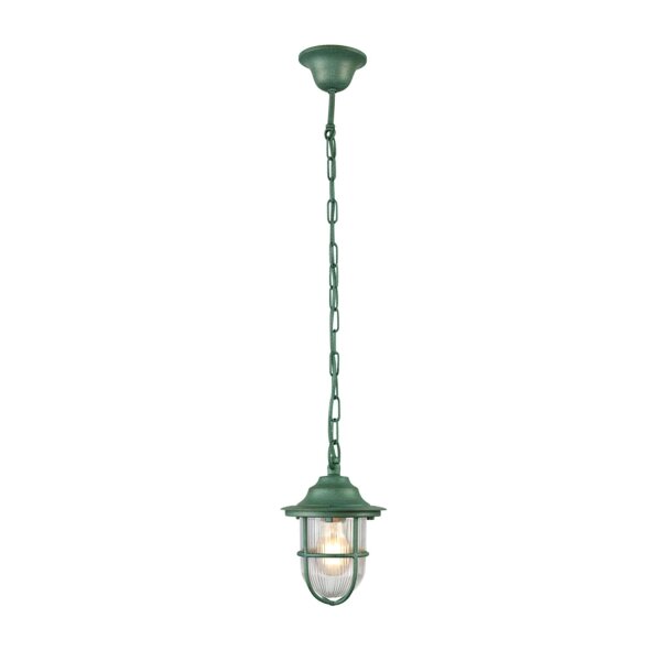 Pendelleuchte außen Echt-Messing Glas Ø 16 cm IP54 E27