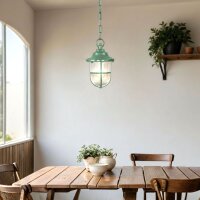 Pendelleuchte außen Echt-Messing Glas Ø 16...